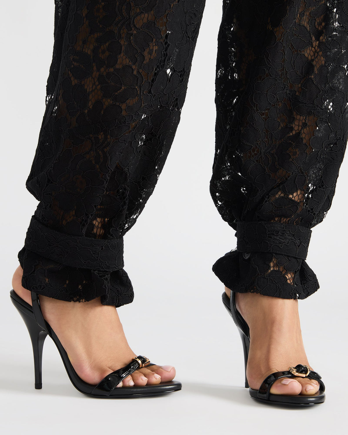 Steve Madden FOXX Bone Patent Strappy Stiletto Open-Toe Women's Heel