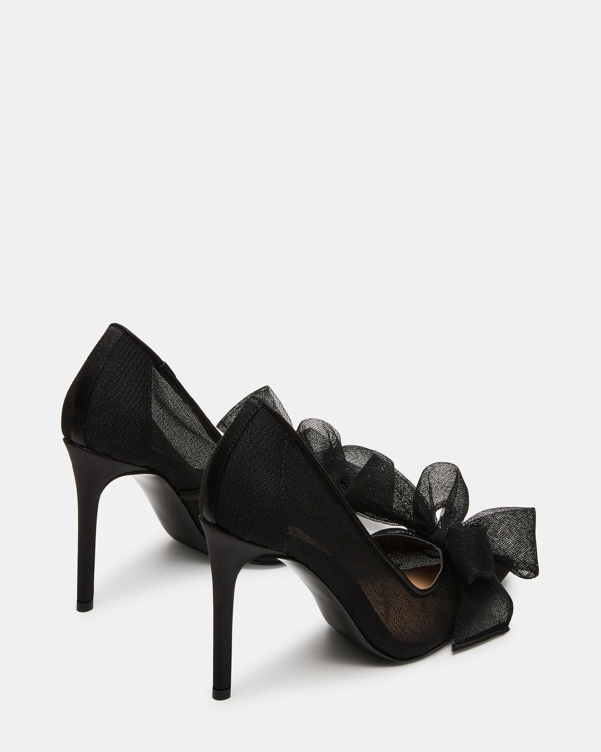 Steve Madden TAFFY Black Bow Pointed-Toe Stiletto Pump Women's Heel