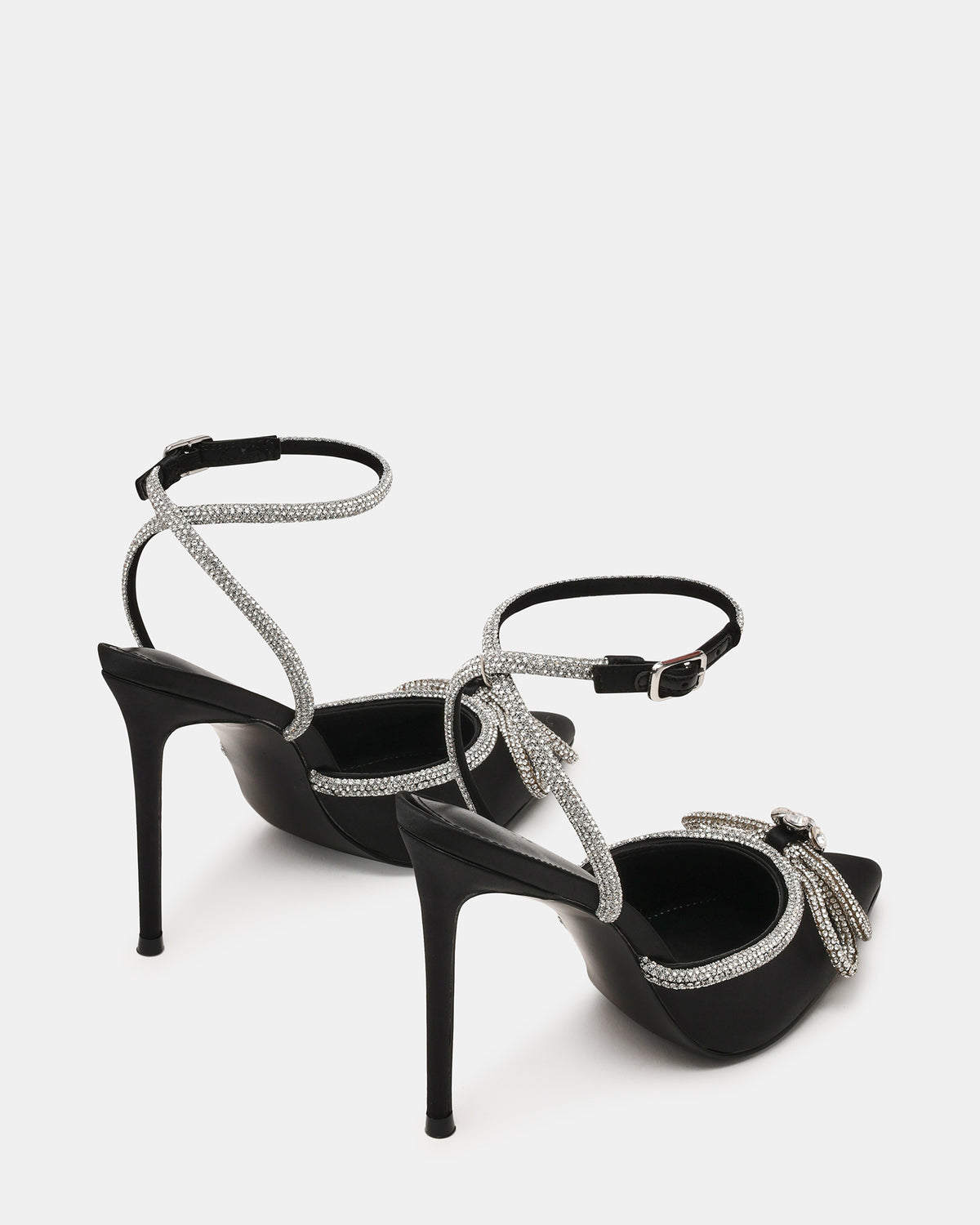 Steve Madden VIABLE Black Women's Rhinestone-Embellished Stilettos