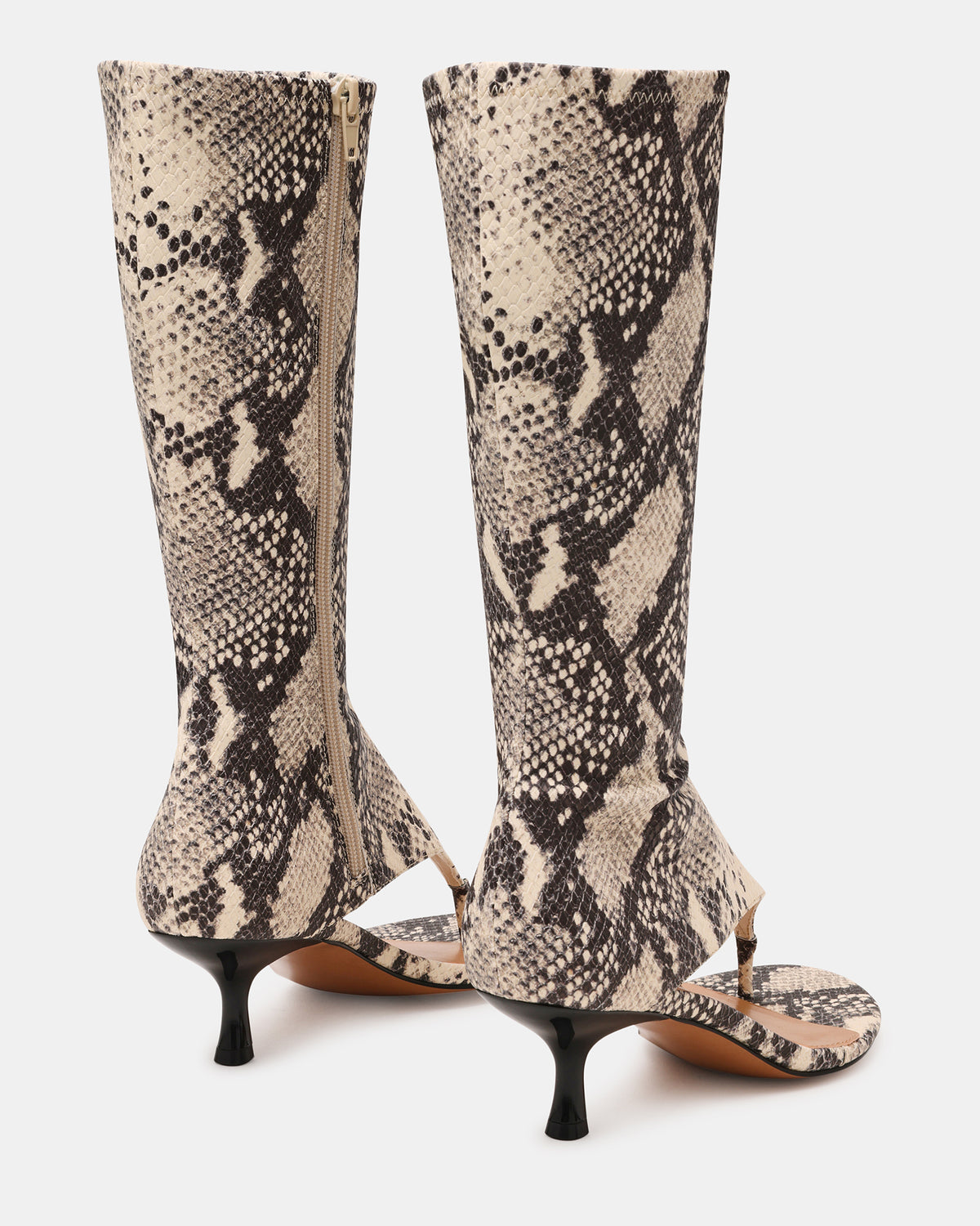 Steve Madden RELENTLESS Snake Thong Open-Toe Boot Shaft Women's Heel