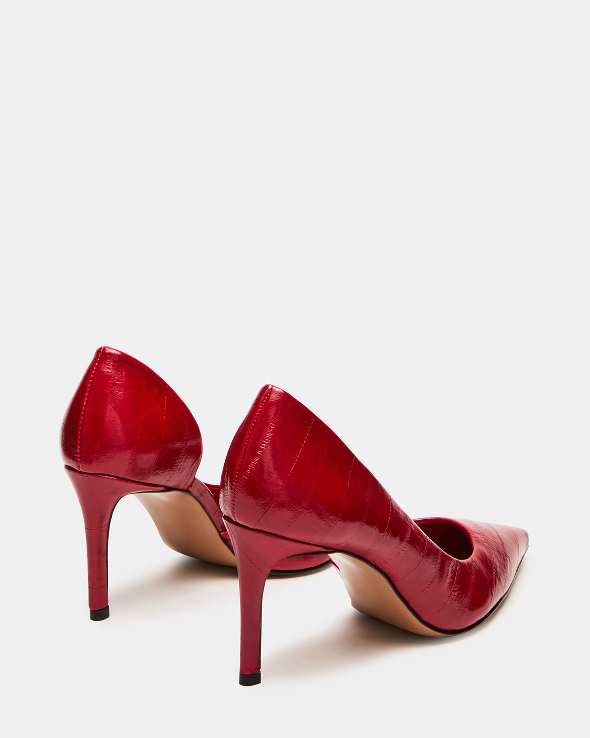 Steve Madden NULA Red Eeel Pointed-Toe Stiletto Pump Women's Heel