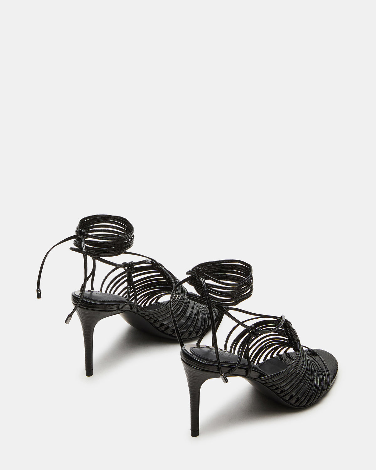 Steve Madden BRISTOWE Black Strappy Stiletto Heel | Women's Heels