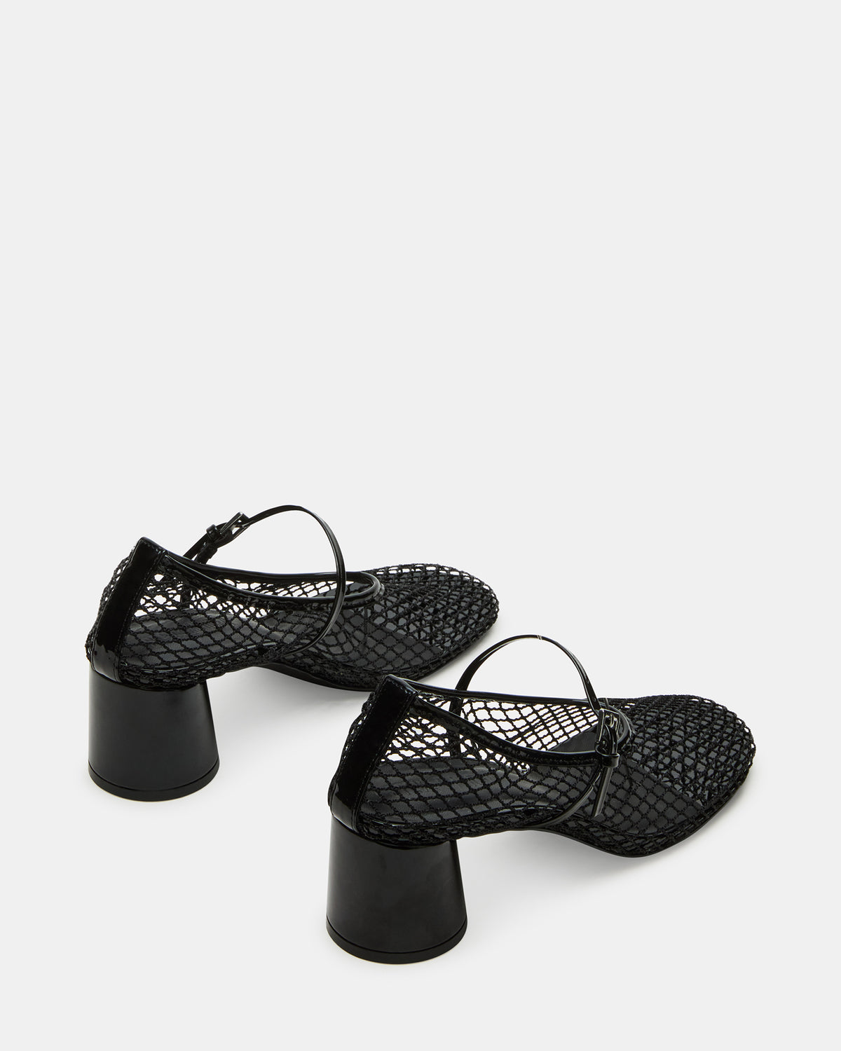 Steve Madden RAYNOR Black Women's Mary Jane Mesh Block Heel