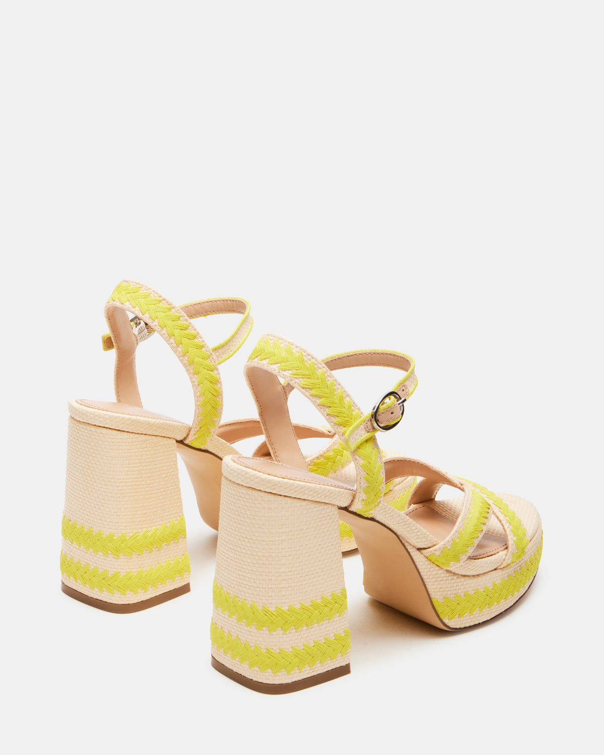 Steve Madden MIMOSA Yellow Women's Platform Block Heel