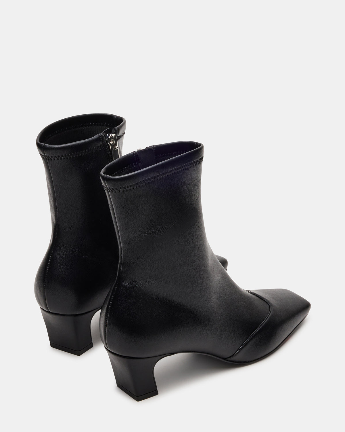 Steve Madden JETER Black Square-Toe Women's Ankle Boot