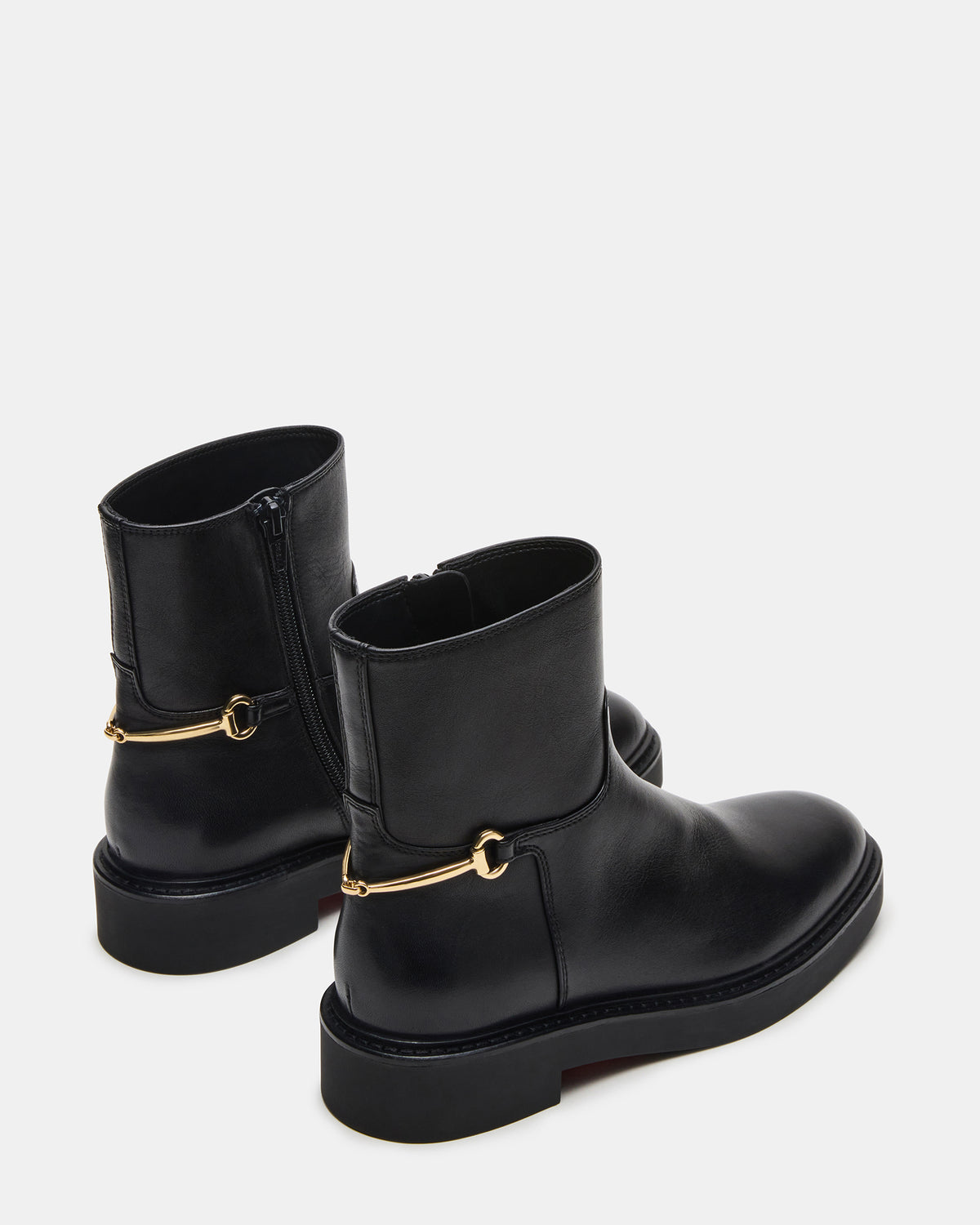 Steve Madden DIABLO Black Leather Women's Ankle Boot