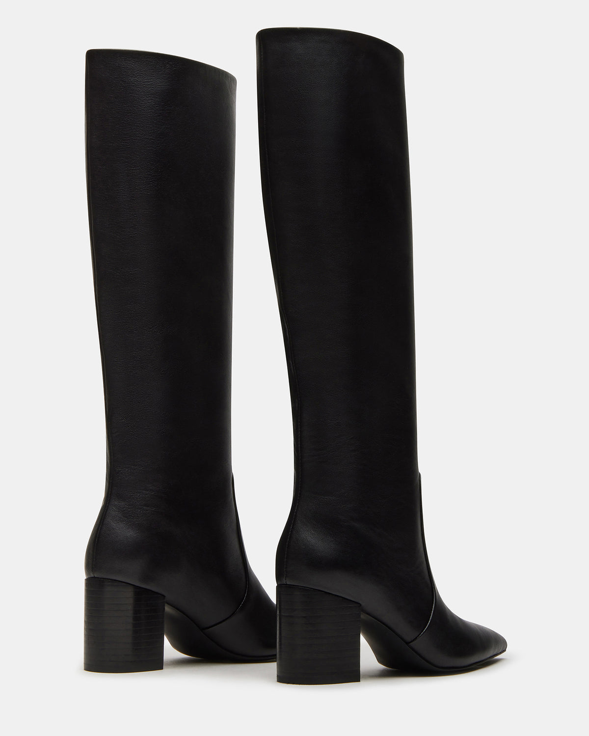 Steve Madden SKYLINE Black Leather Knee-High Pointed Toe Women's Boot