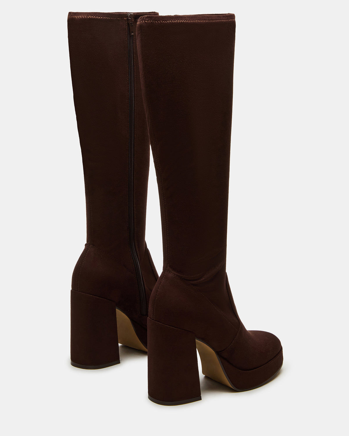 Steve Madden TWAIN Brown Knee-High Block Heel Women's Boot