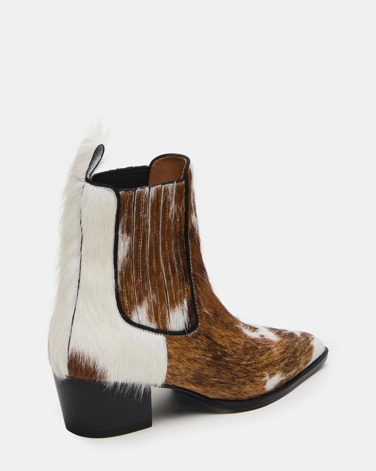 Steve Madden ALFONSA Brown Multi Chelsea Block Heel Women's Ankle Boot