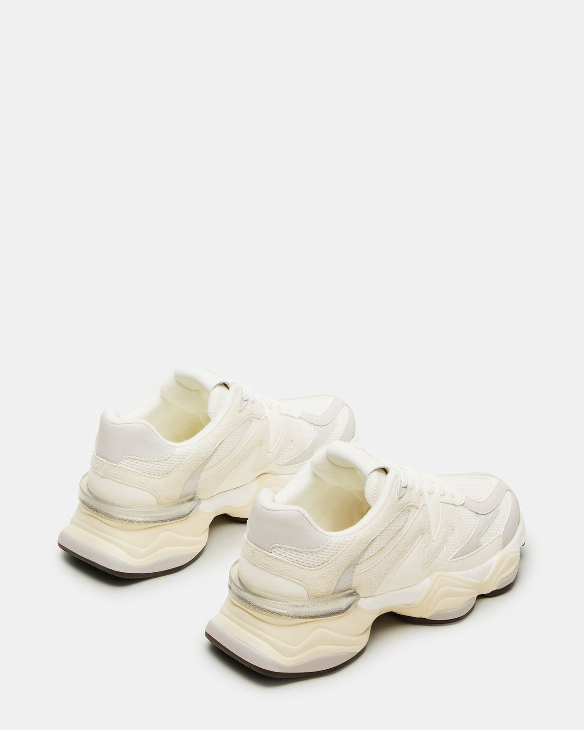 Steve Madden SEBI White Multi Low-Top Lace-Up Women's Sneaker