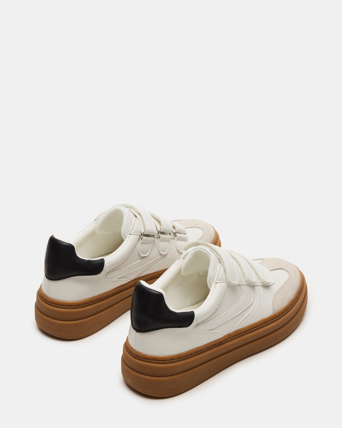 Steve Madden DASH White Multi Women's Low-Top Platform Velcro Sneaker