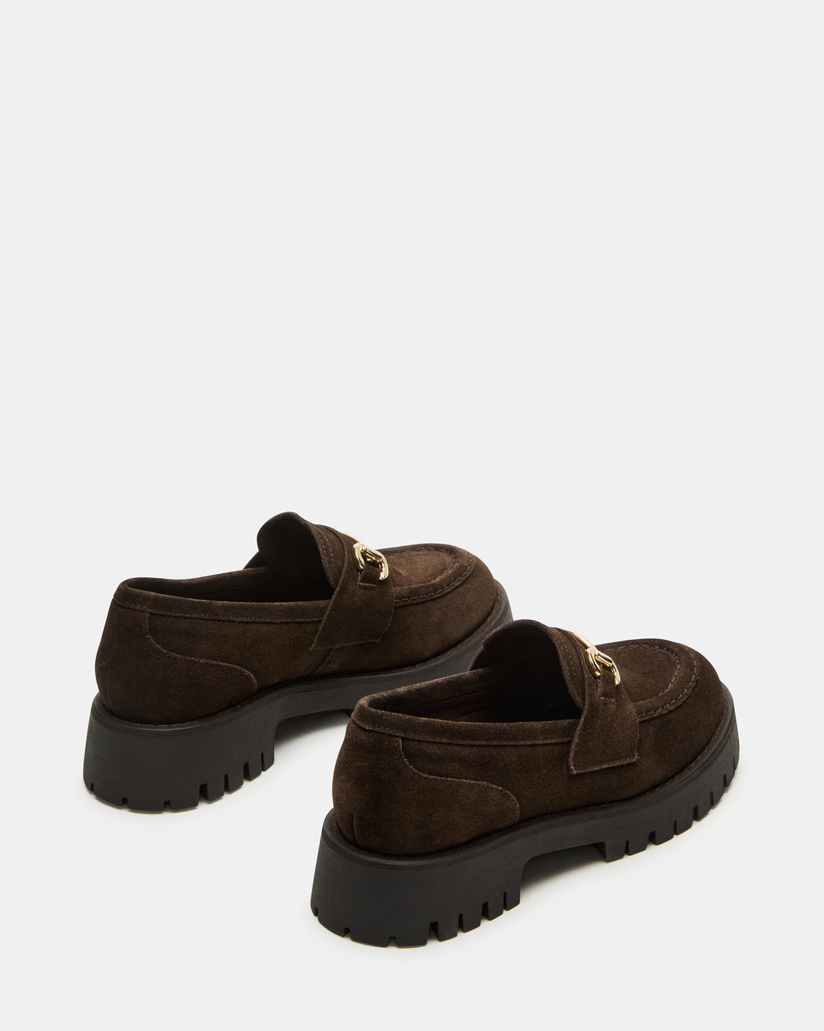 Steve Madden LANDO Brown Suede Lug Women's Loafer