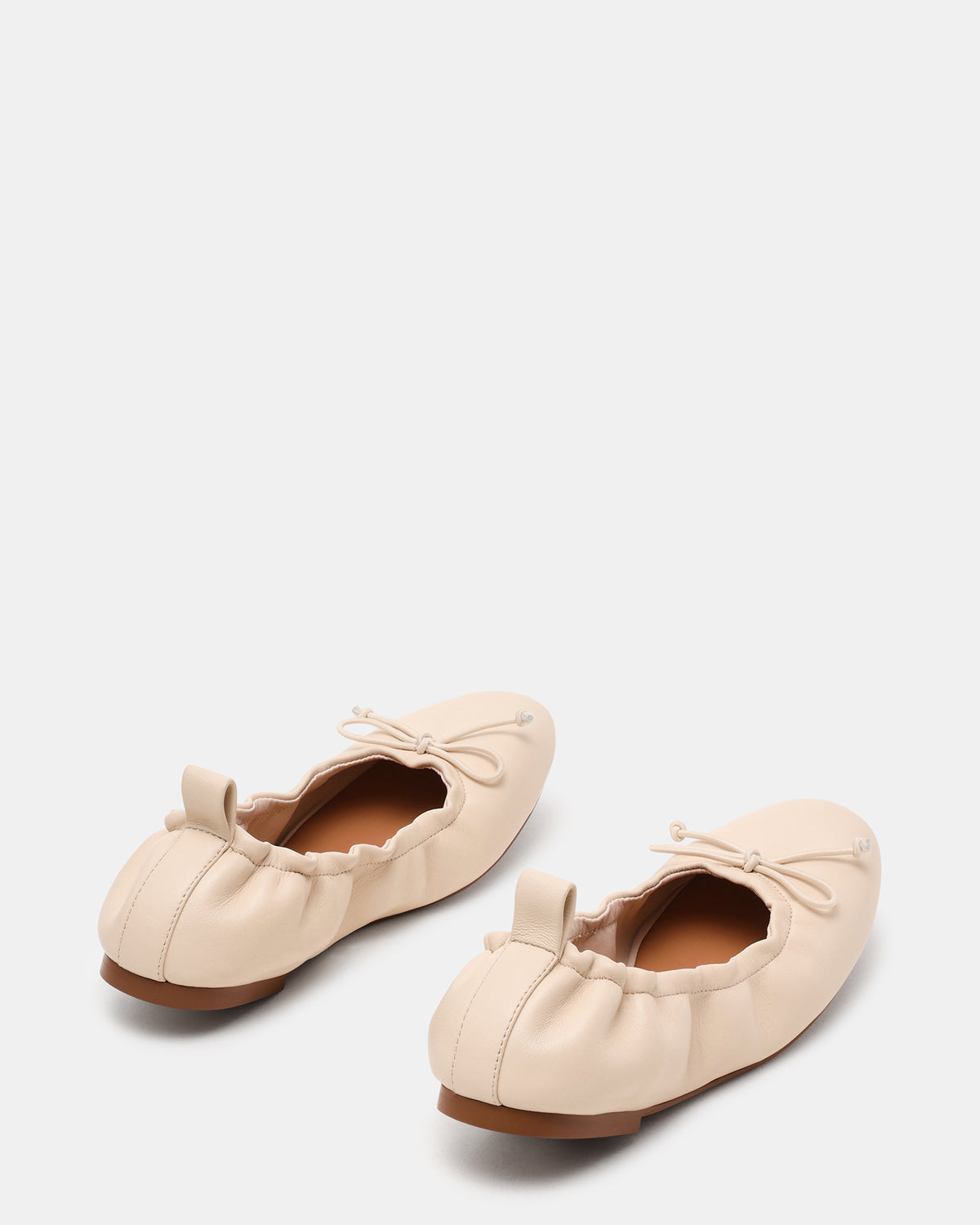 Steve Madden LANTI Bone Leather Bow Round-Toe Women's Flat