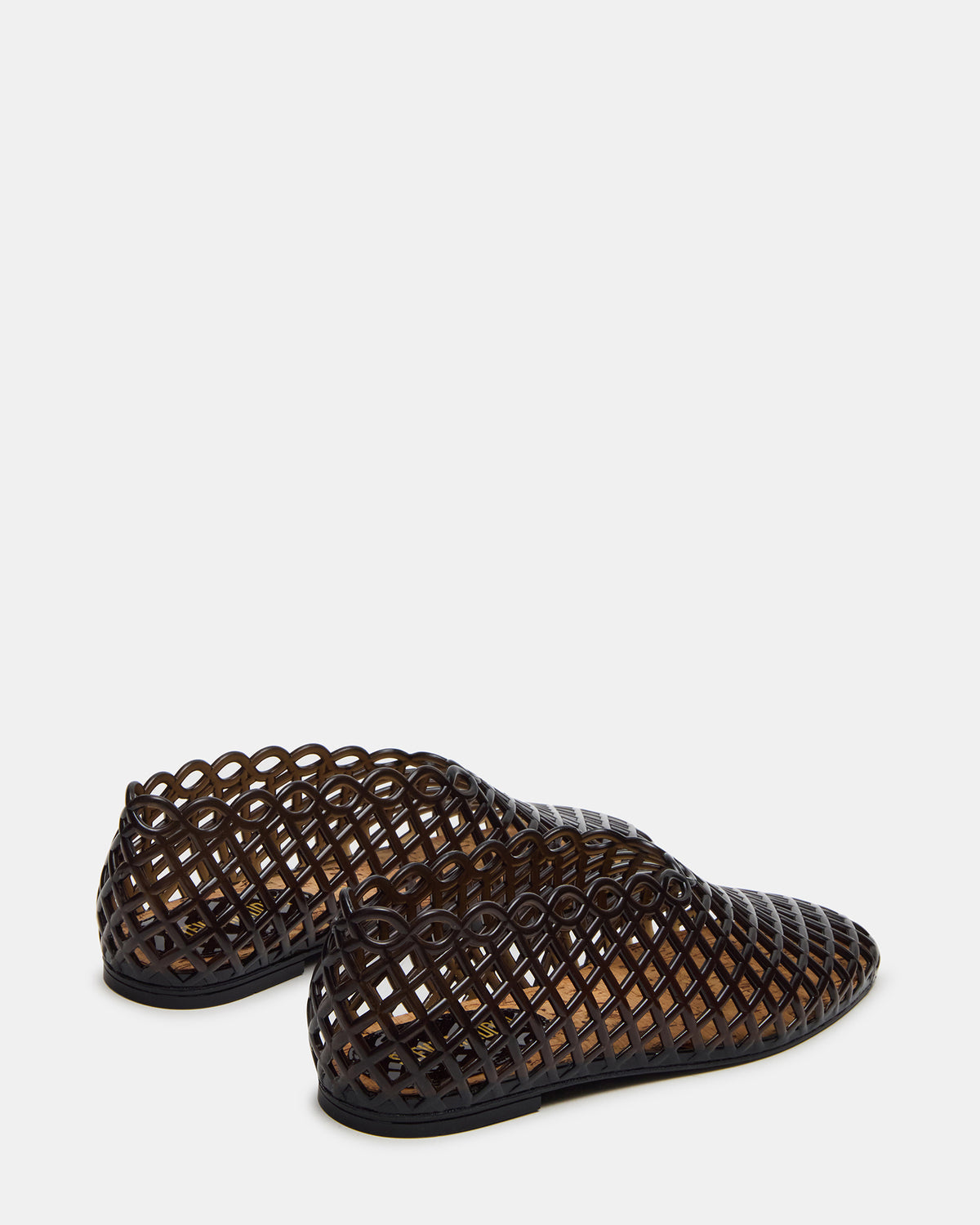 Steve Madden GROVE Black Square-Toe Jelly Women's Flat