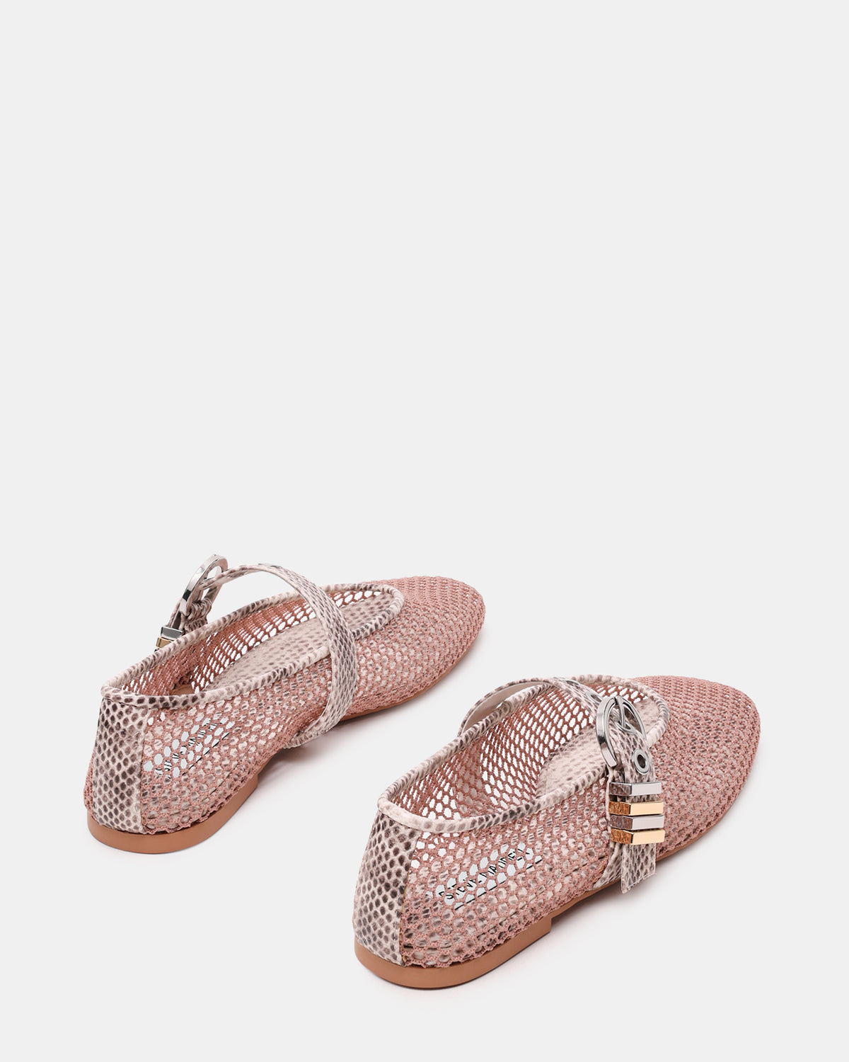 Steve Madden LUCIA Blush Multi Mesh Mary Jane Ballet Women's Flat