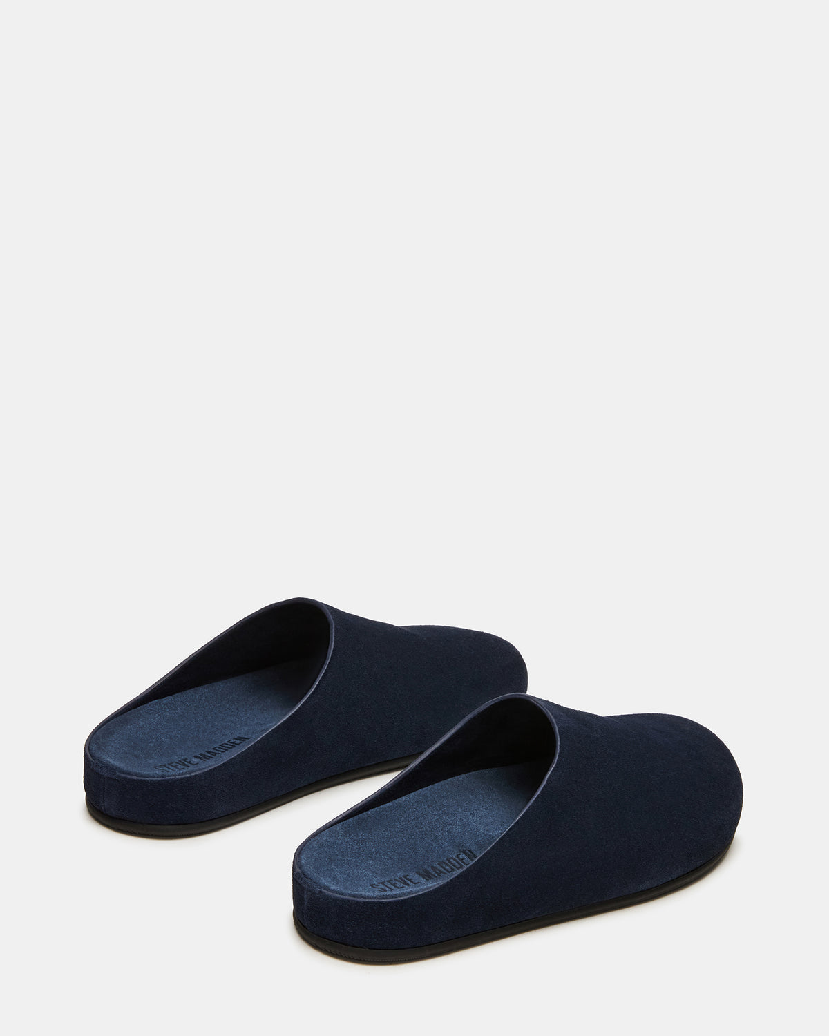 Steve Madden FERN Navy Suede Mule Slip-On Round-Toe Women's Flat