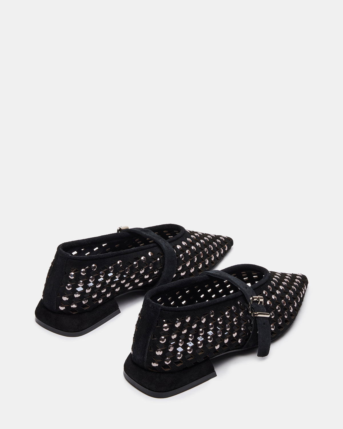 Steve Madden NICO Black Suede Women's Pointed-Toe Mary Jane Flat