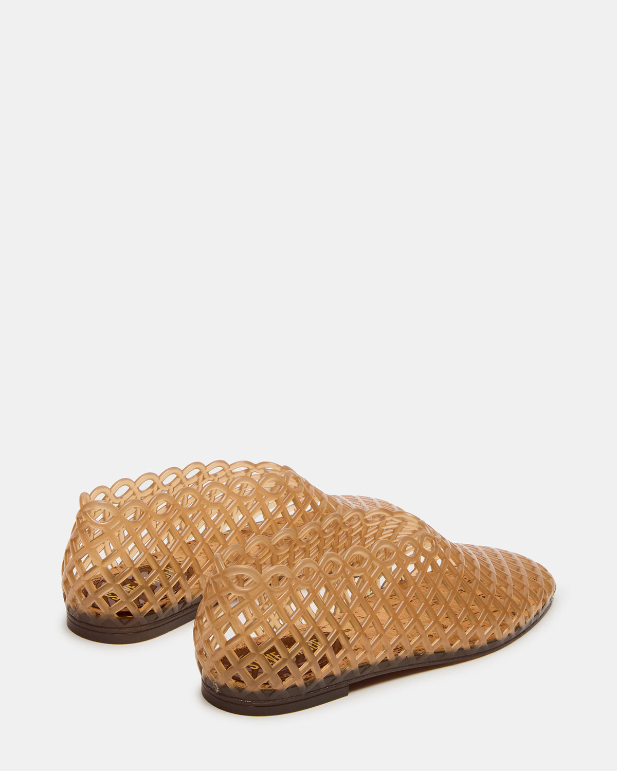 Steve Madden GROVE Tan Square-Toe Jelly Women's Flat