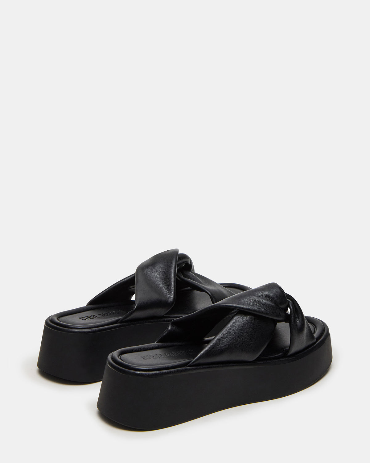 Steve Madden CYRIX Black Women's Platform Slide Sandal