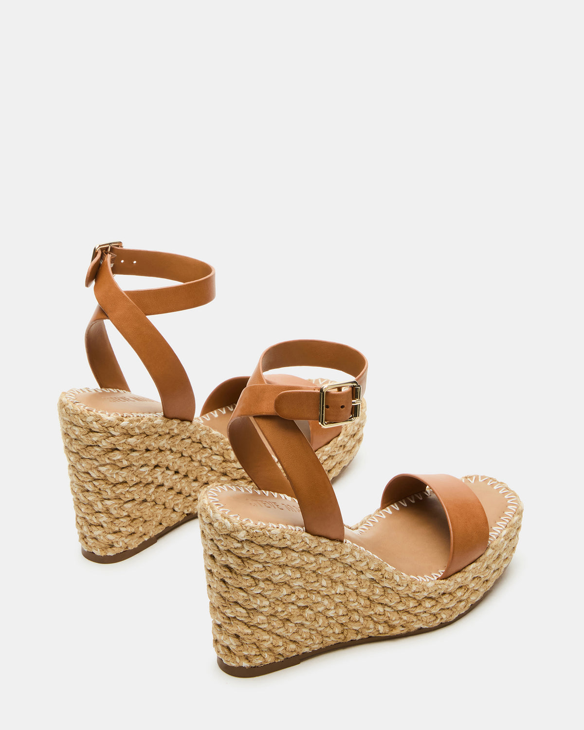 Steve Madden COSMO Tan Leather Rattia Women's Platform Wedge