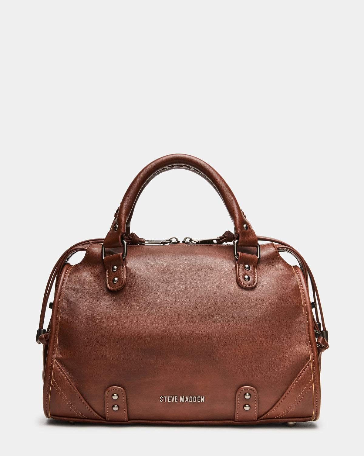 Steve Madden RIGGS BAG RUST Slouchy Top-Handle Crossbody Satchel Handbag