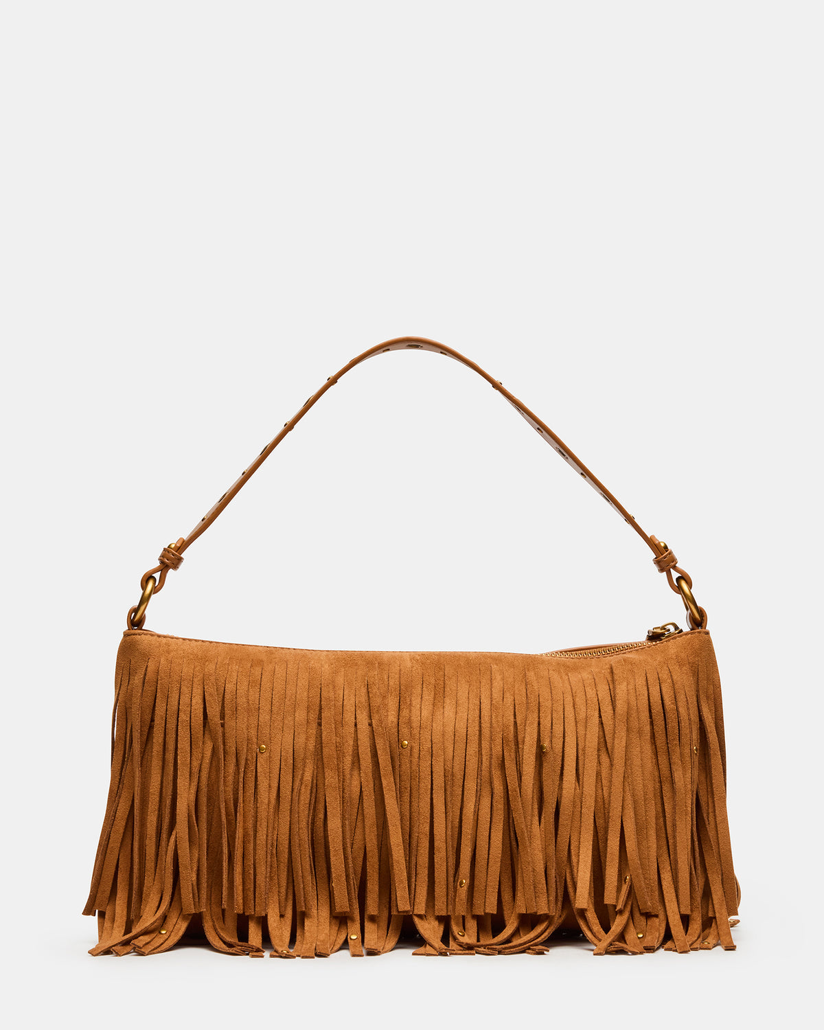 Steve Madden BOHEME Bag Tobacco Shoulder Strap Studded Fringe Handbag