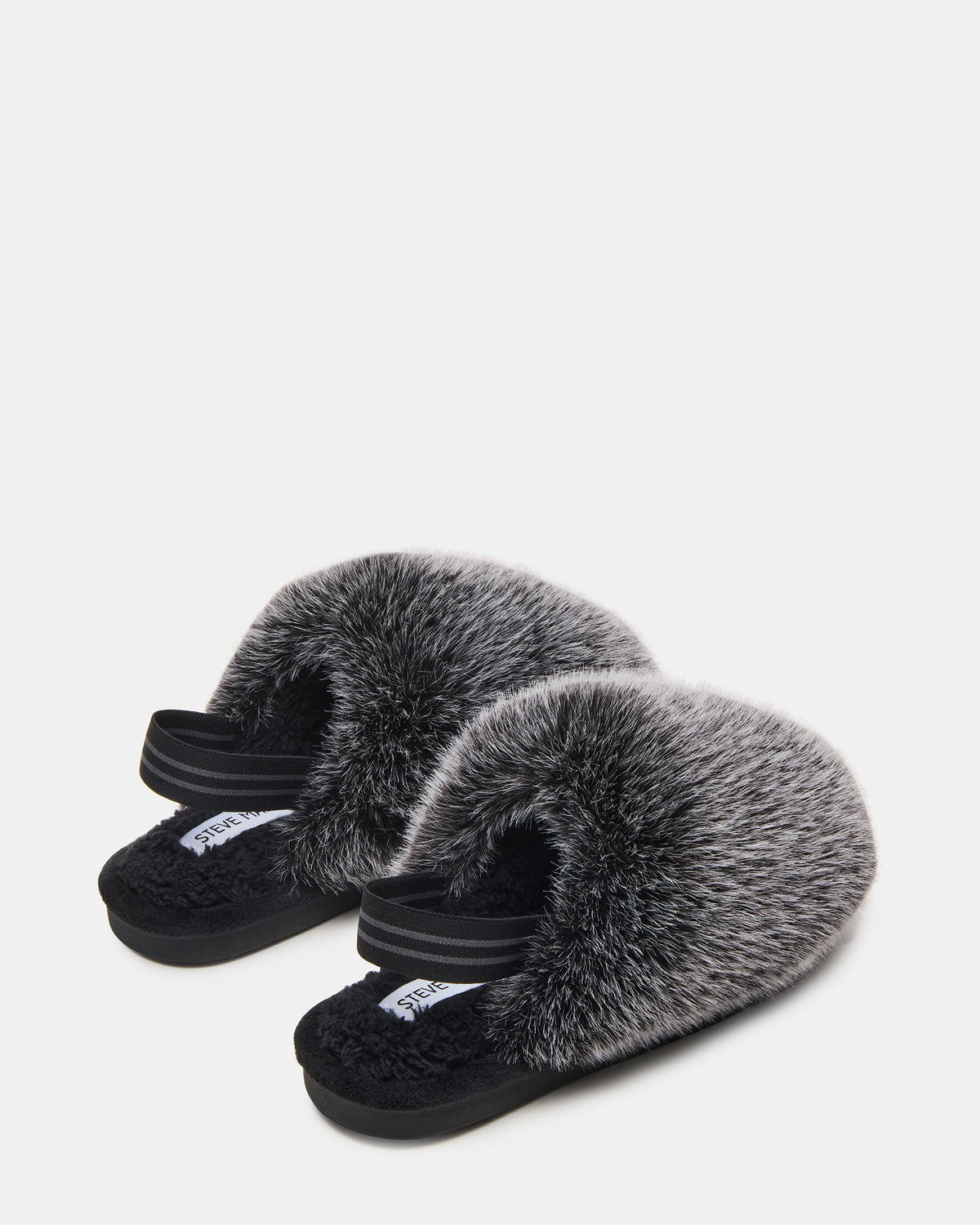 Steve Madden Kids' POOF Grey Slip-On Faux Fur Girls' Flat