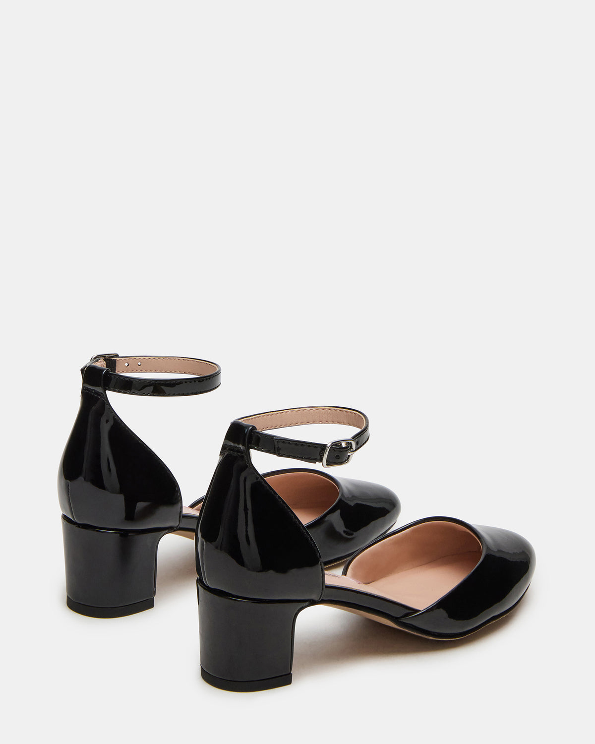 Steve Madden Kids' PRETTYY Black Patent Girls' Block Heel