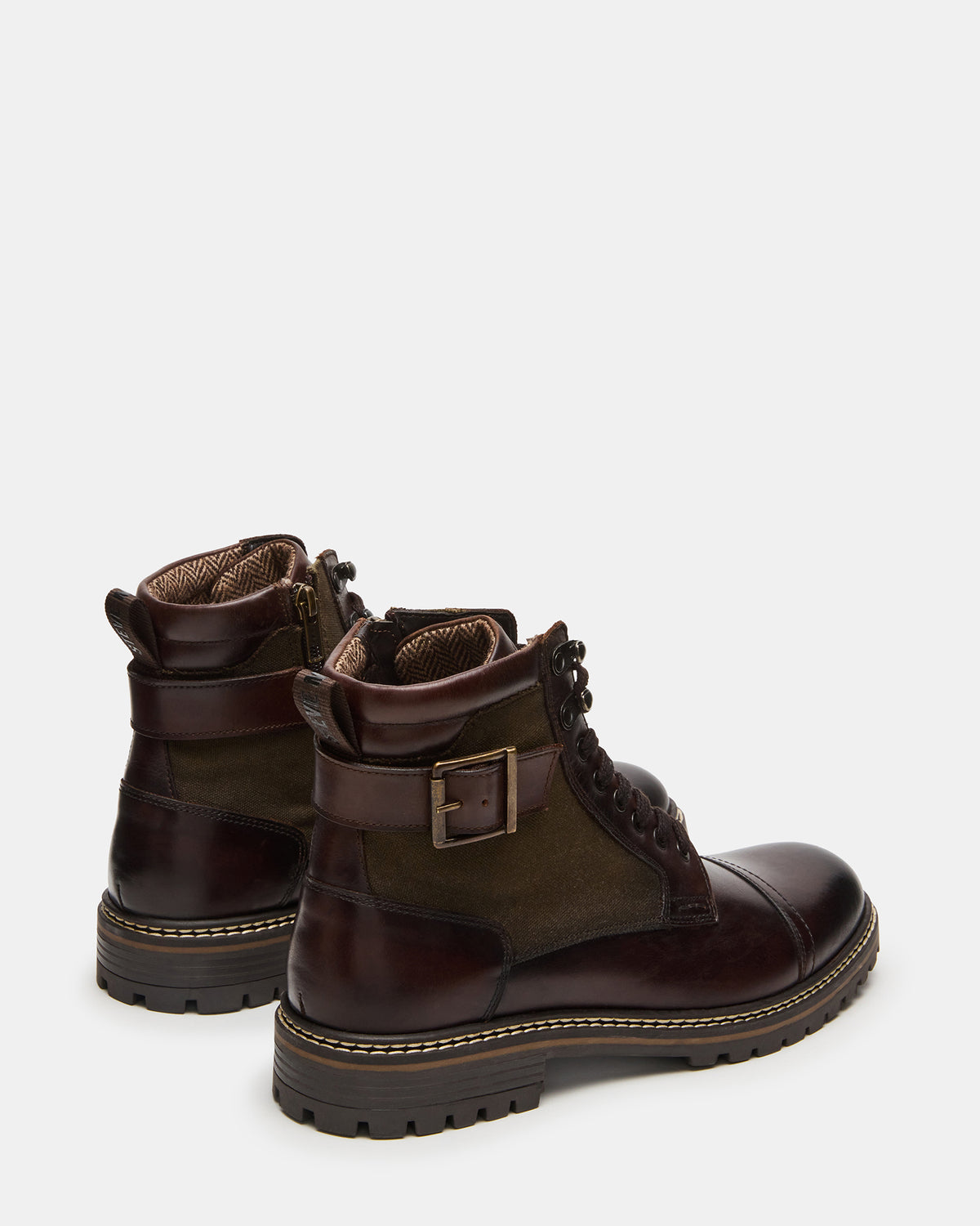 Steve Madden REID Dark Brown Lace-Up Lug Men's Ankle Boot