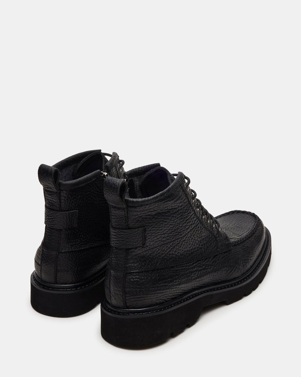 Steve Madden DAEL Black Leather Lace-Up Men's Ankle Boot