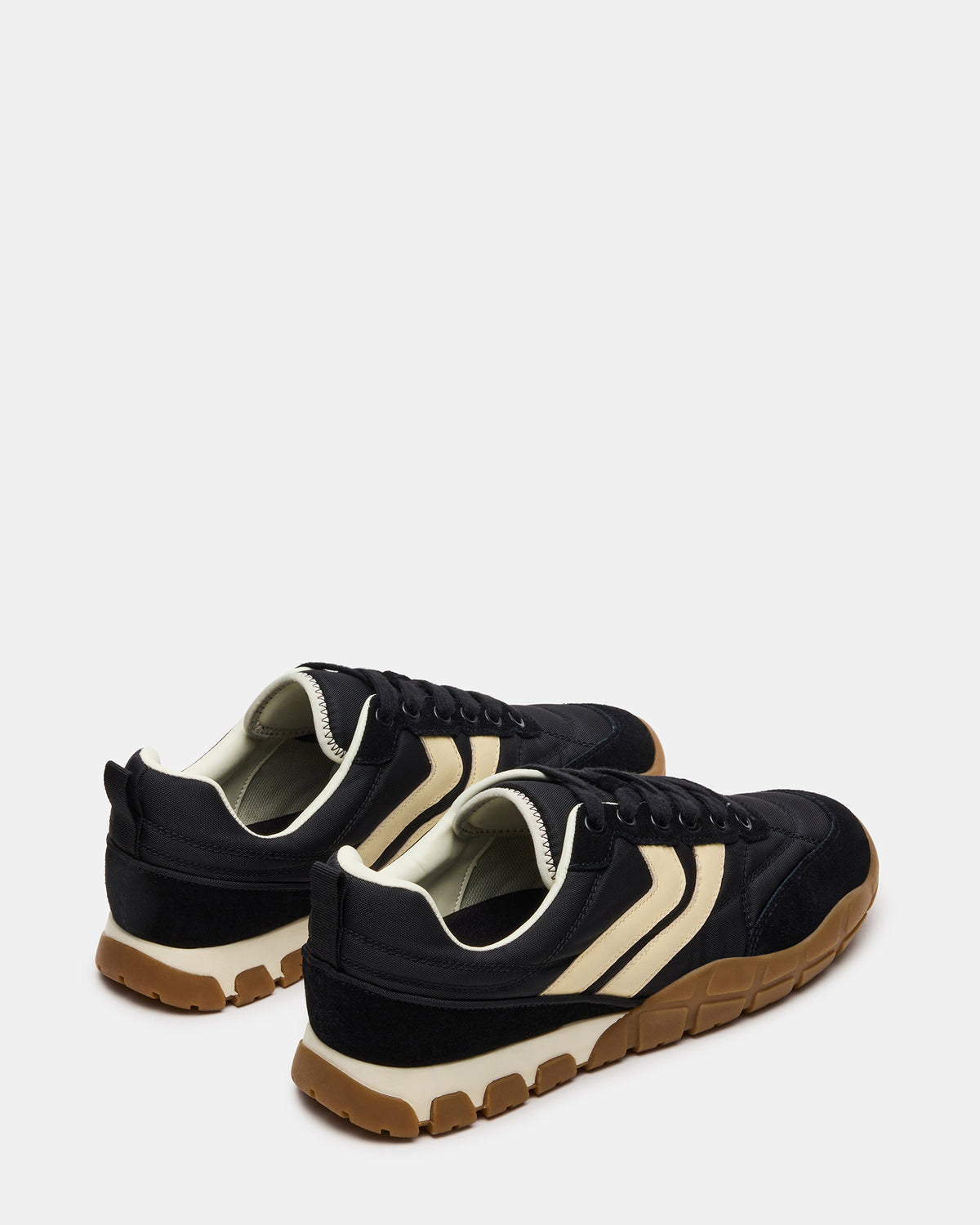 Steve Madden HORIZON Black Low-Top Lace-Up Men's Sneaker