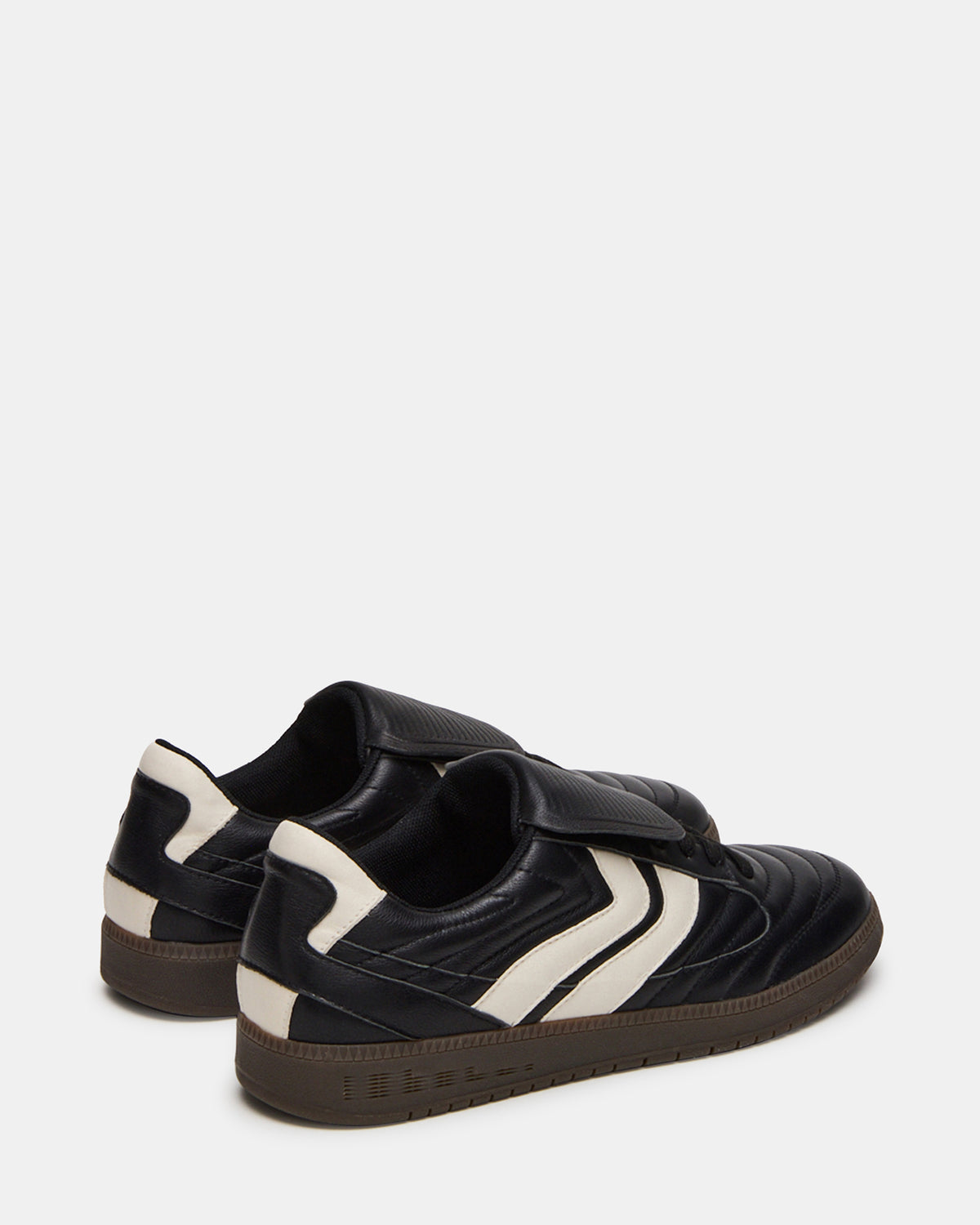 Steve Madden JANOS Black Leather Low-Top Lace-Up Men's Sneaker