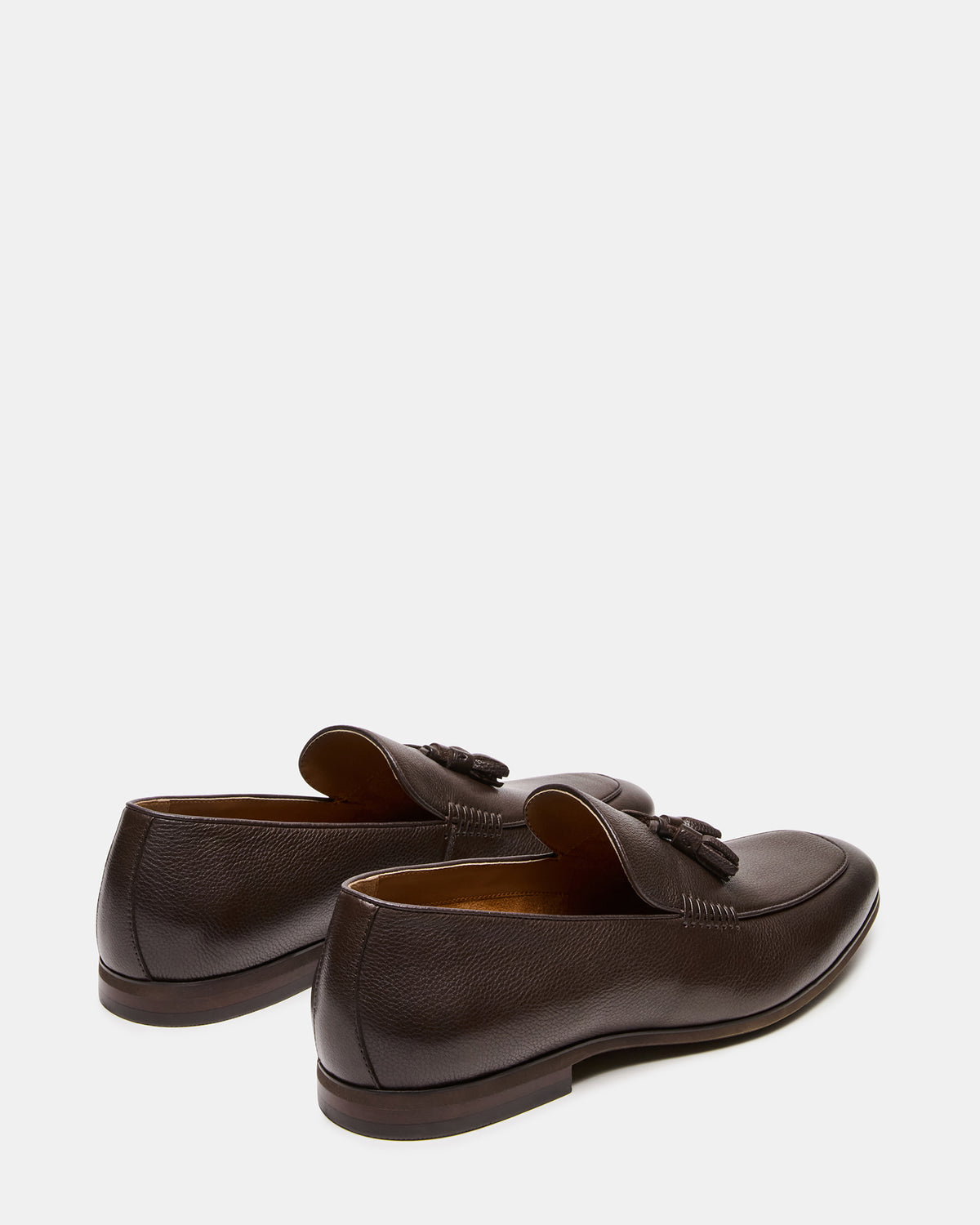 Steve Madden ONDRE Brown Leather Tassel Slip-On Men's Loafer