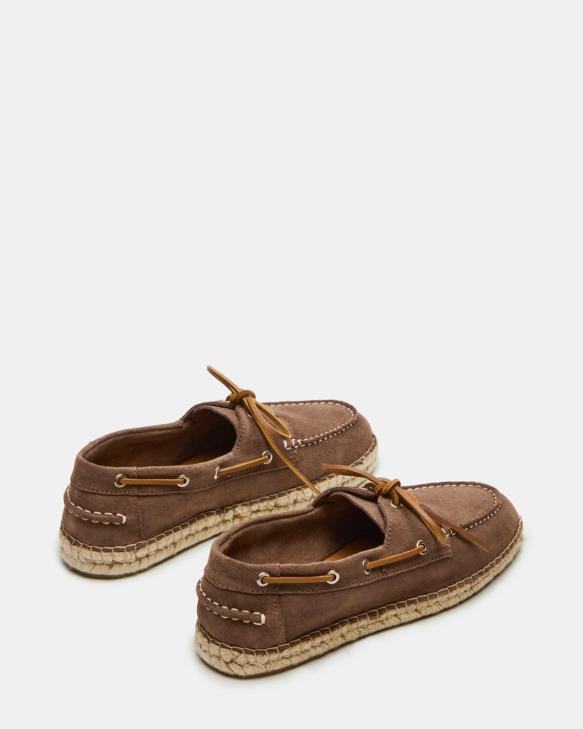 Steve Madden PANCHO Taupe Suede Slip-On Espadrille Boat Shoe Men's Casual