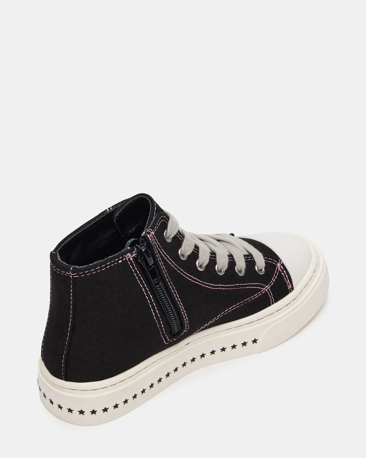 Steve Madden Kids' JOYCEE Black High-Top Lace-Up Girls' Sneaker