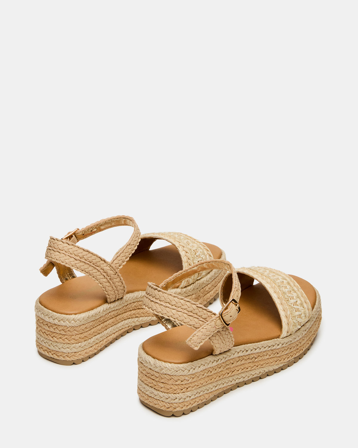 Steve Madden Kids' KIKO Natural Platform Raffia Wedge Girls' Sandal