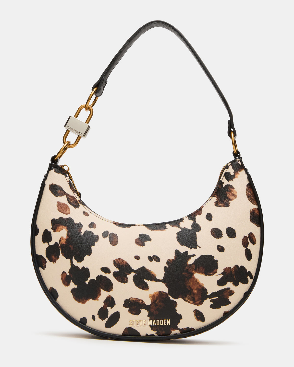 Steve Madden LOHAN Bag Brown Print Structured Hobo Shoulder Handbag