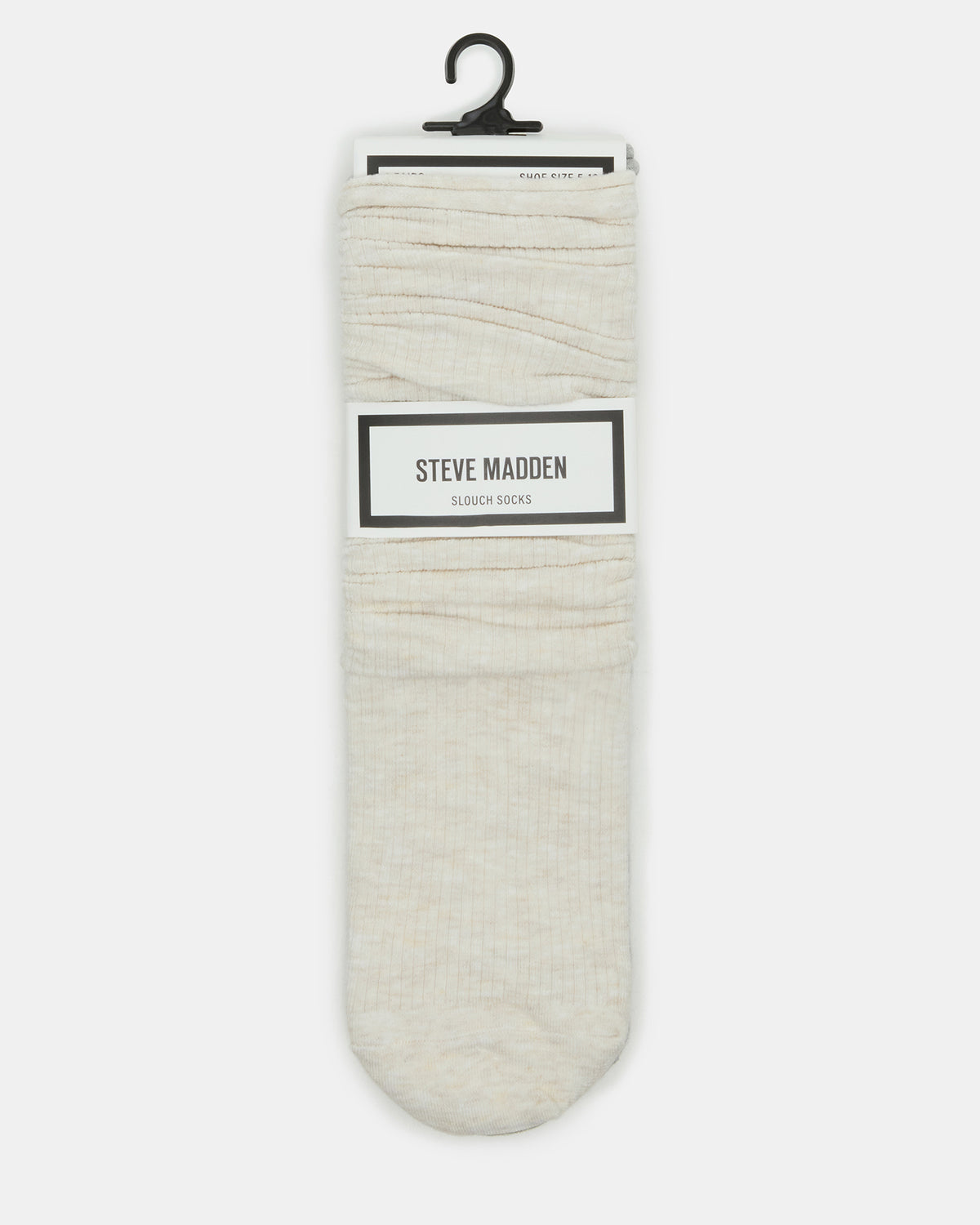 Steve Madden SLOUCHY RIB SOCKS OATMEAL HEATHER Scrunch Socks