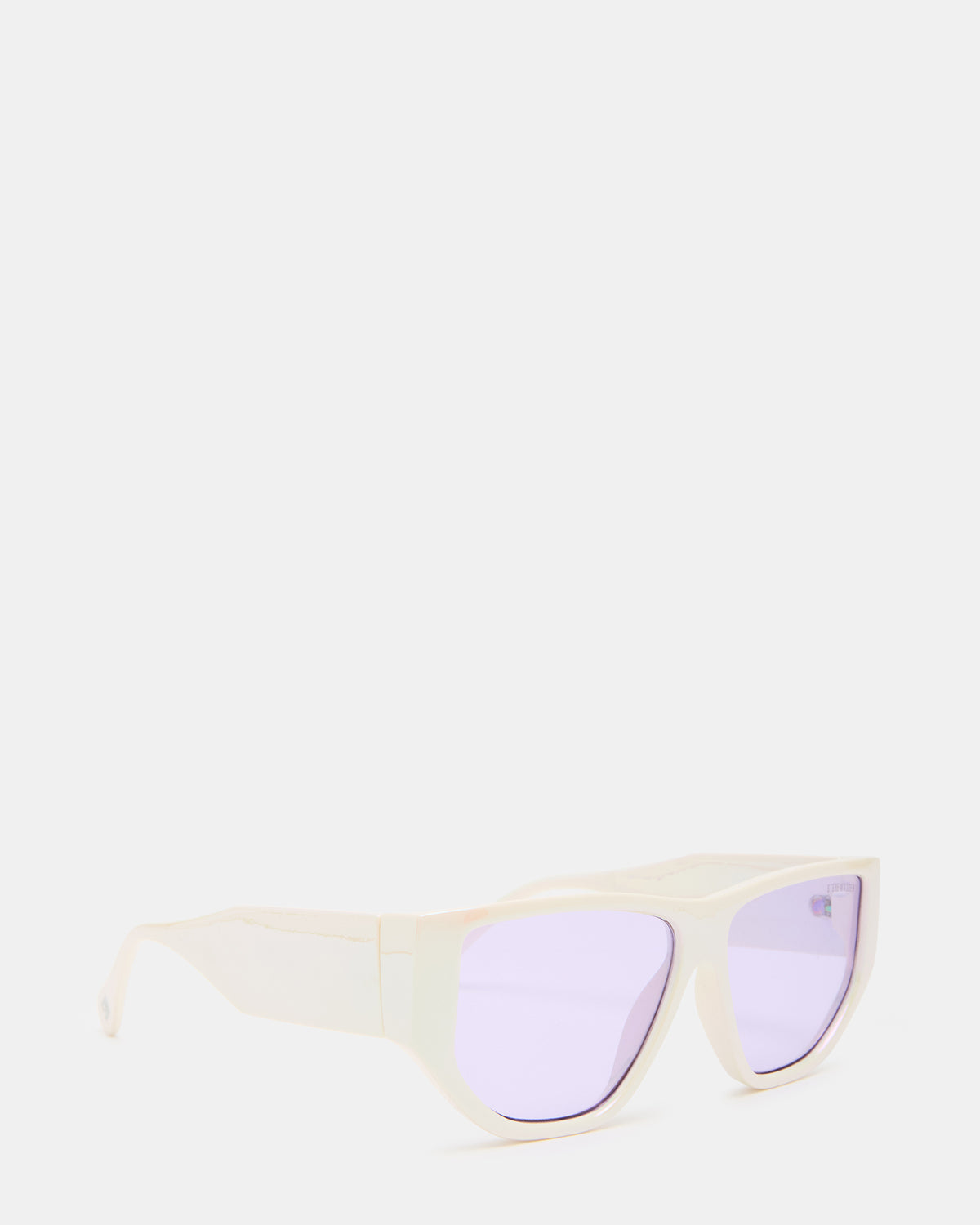 Steve Madden NICKO Off-White Iridescent Opaque Sunglasses