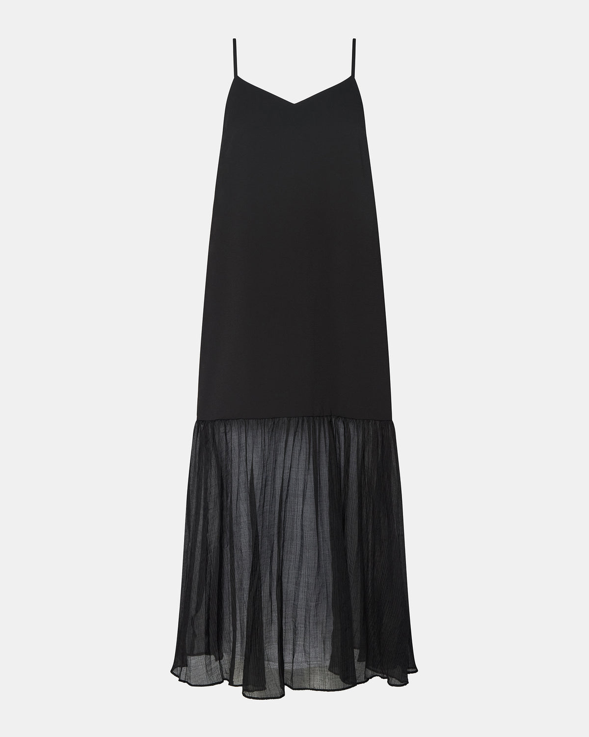 Steve Madden EMBER Black Flowy Sheer Maxi Women's Dress