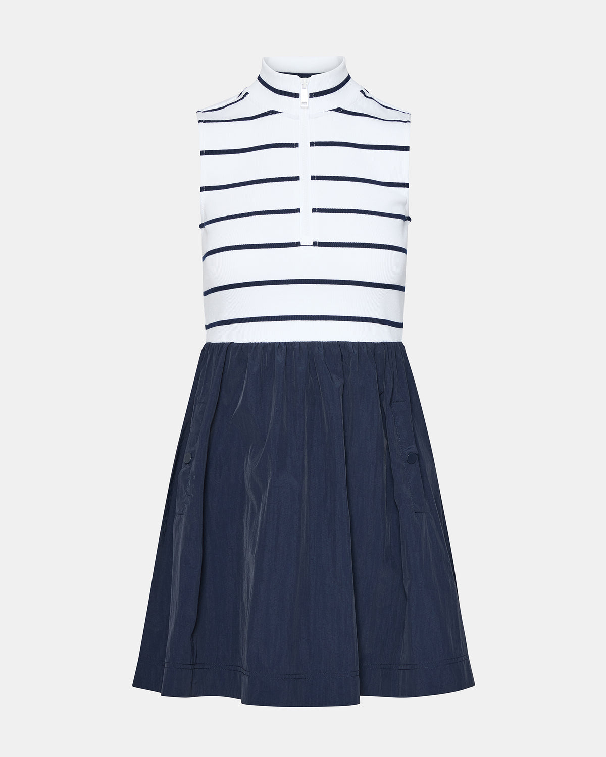 Steve Madden LYON Navy Women's Collared Sleeveless Flowy Dress