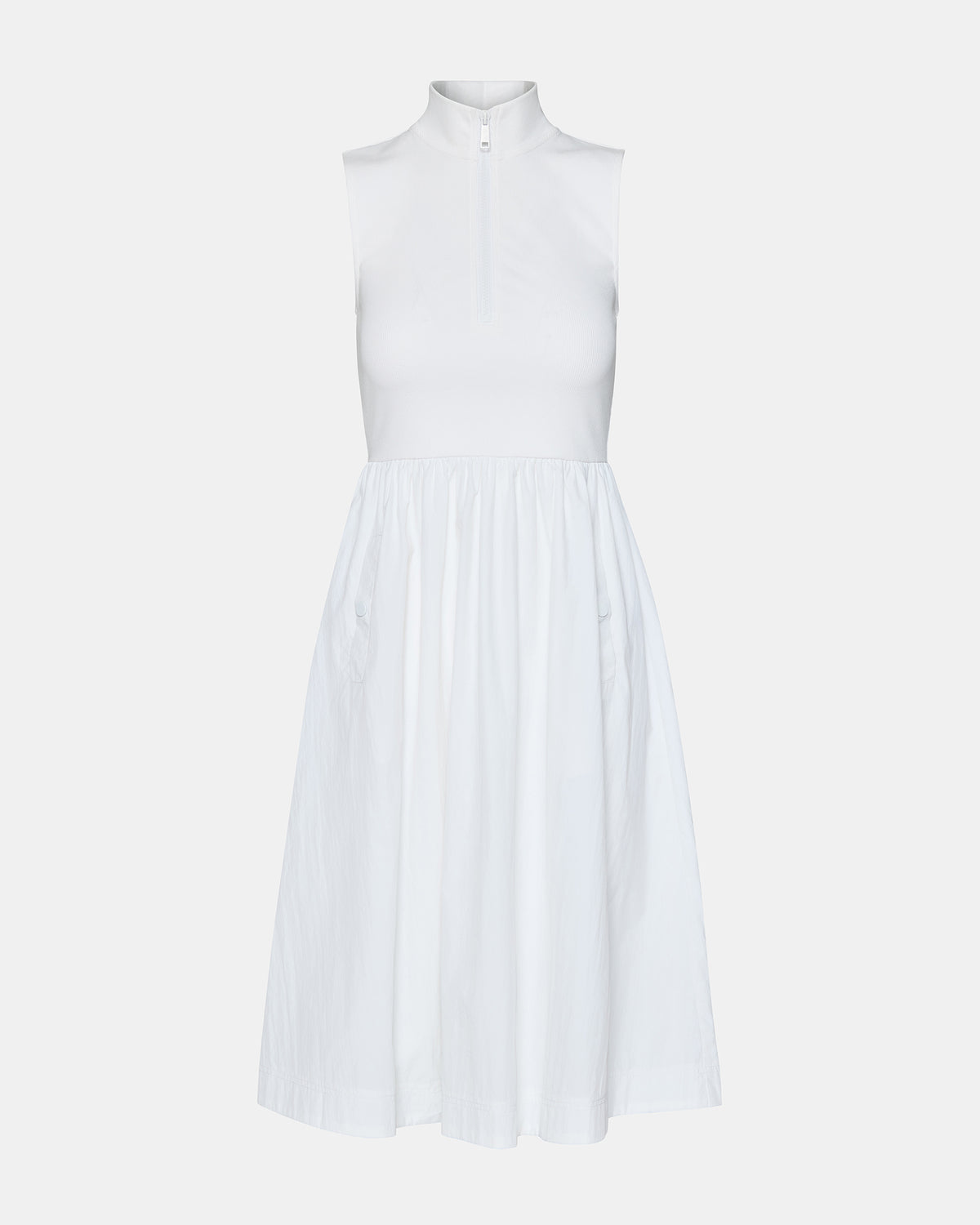 Steve Madden BERLIN White Women's Mock Neck Midi Dress