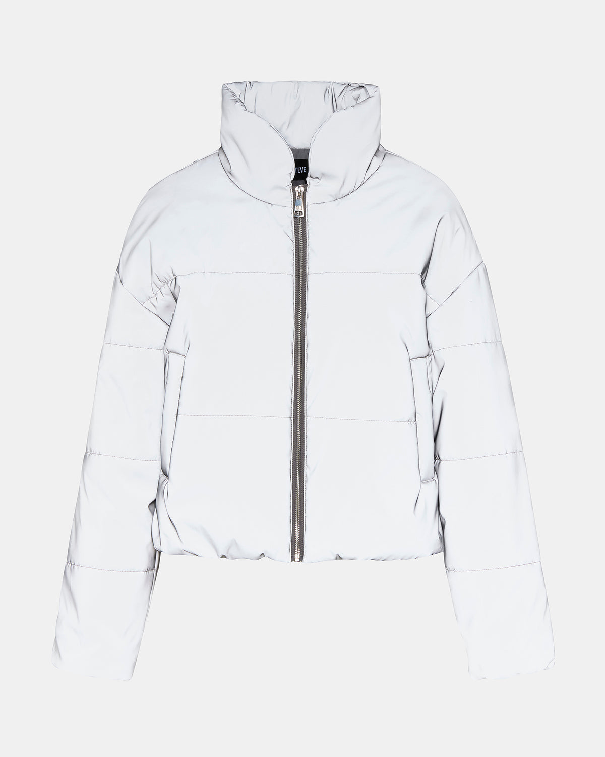 Steve Madden POLAR Jacket Silver | Women's Reflective Nylon Puffer Jacket