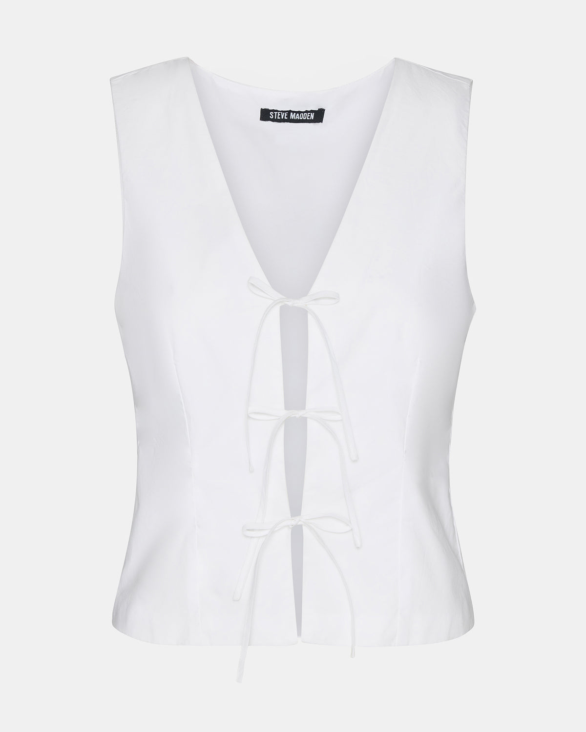 Steve Madden ALIZA White Women's Bow Tie-Front Top
