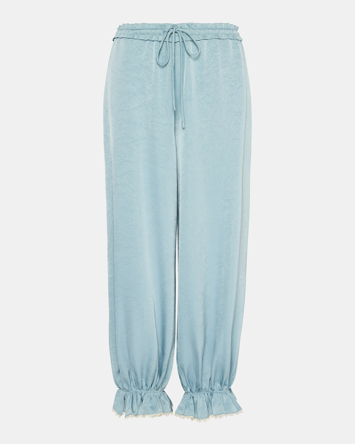 Steve Madden ROAN Dusty Blue Tie-Front Parachute Women's Pants