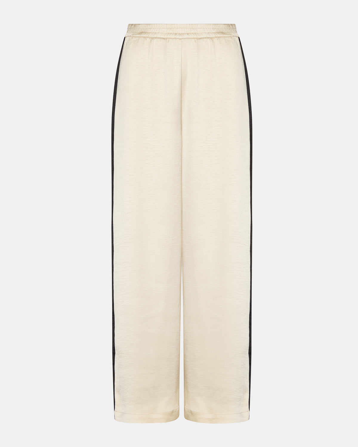 Steve Madden MOXIE Cream Pull-On Contrast Panel Straight Leg Women's Pant