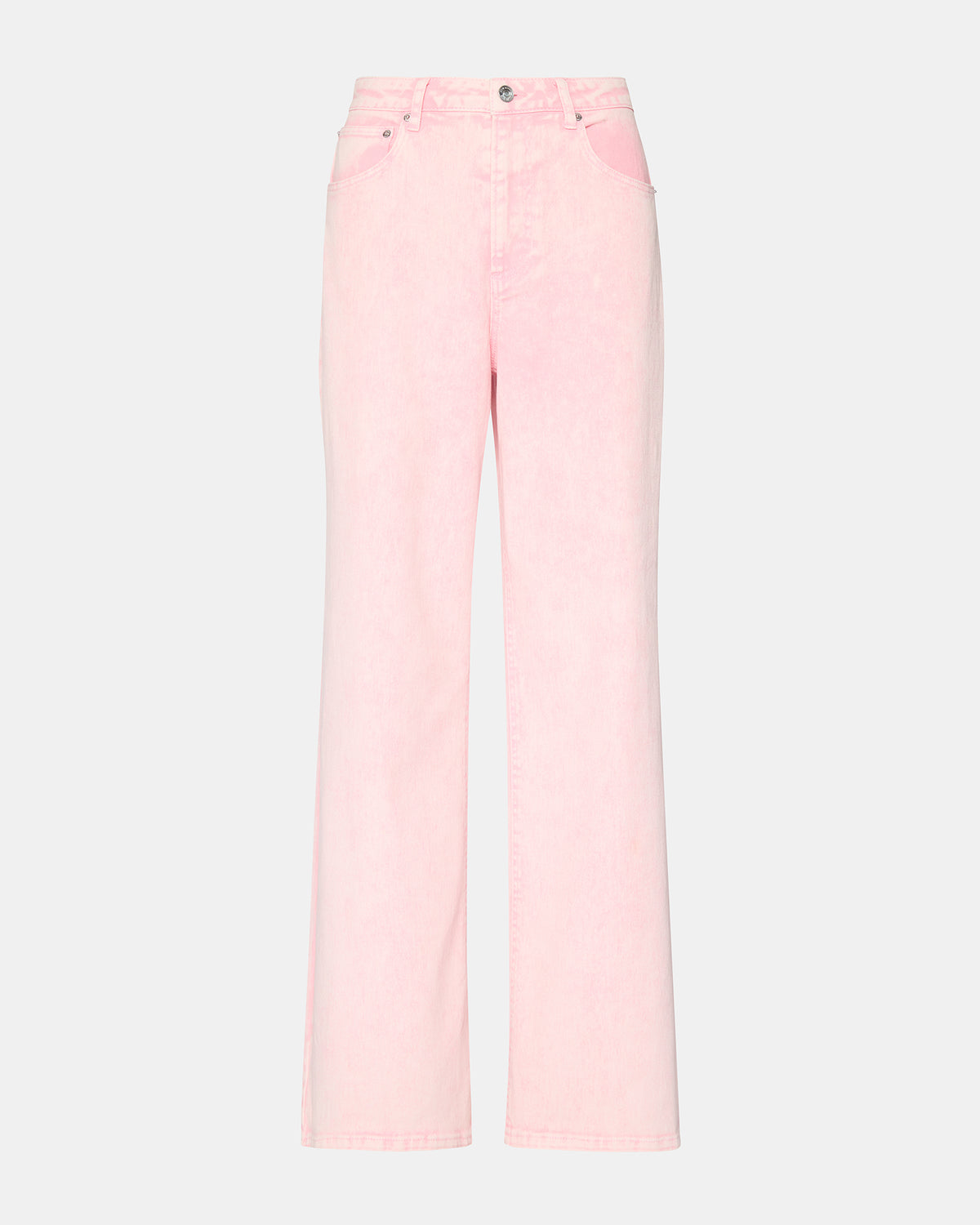 Steve Madden ROZ Pink Wide-Leg Washed Denim Women's Pant