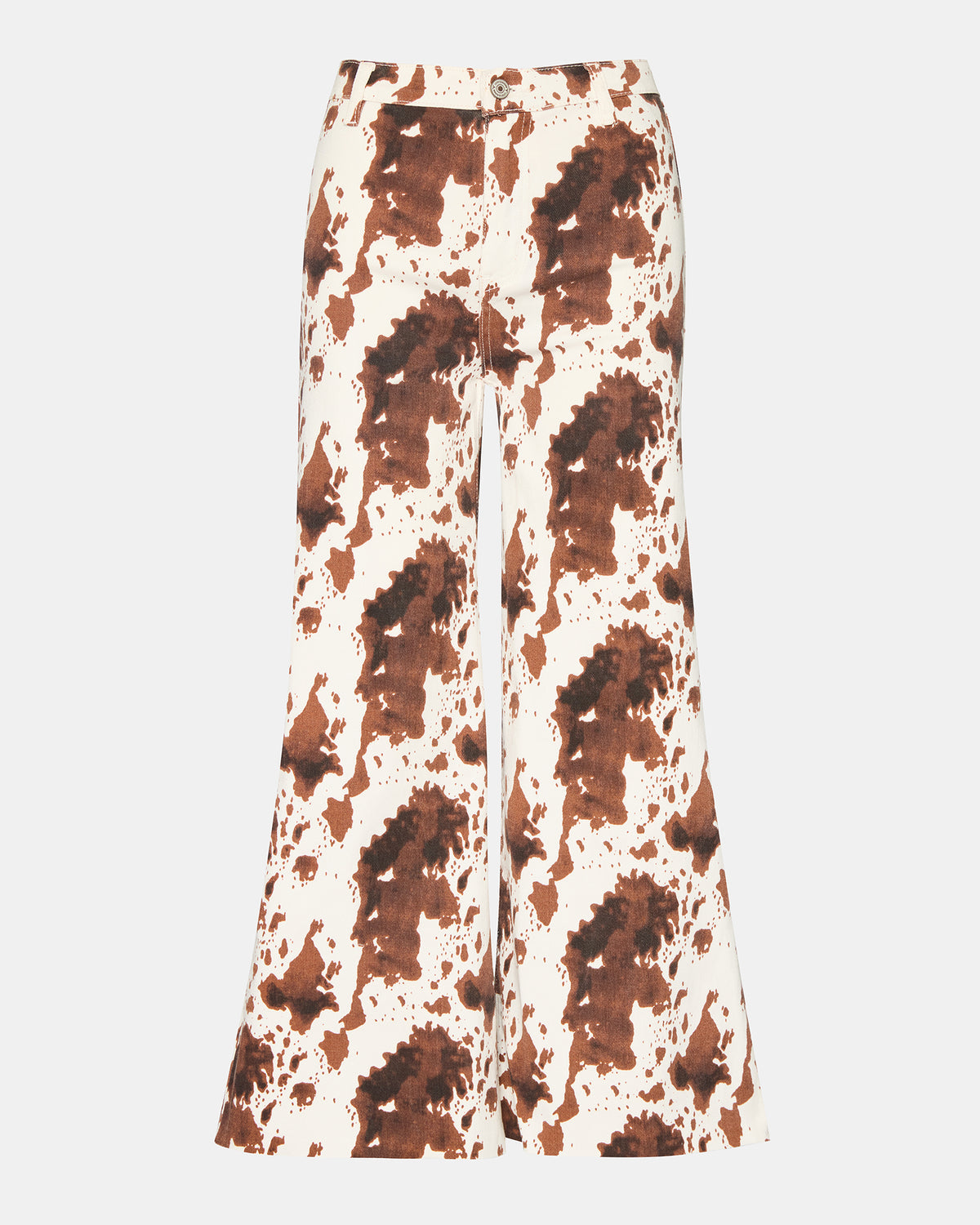 Steve Madden HARLI Brown Cow Print High-Rise Denim Women's Jean