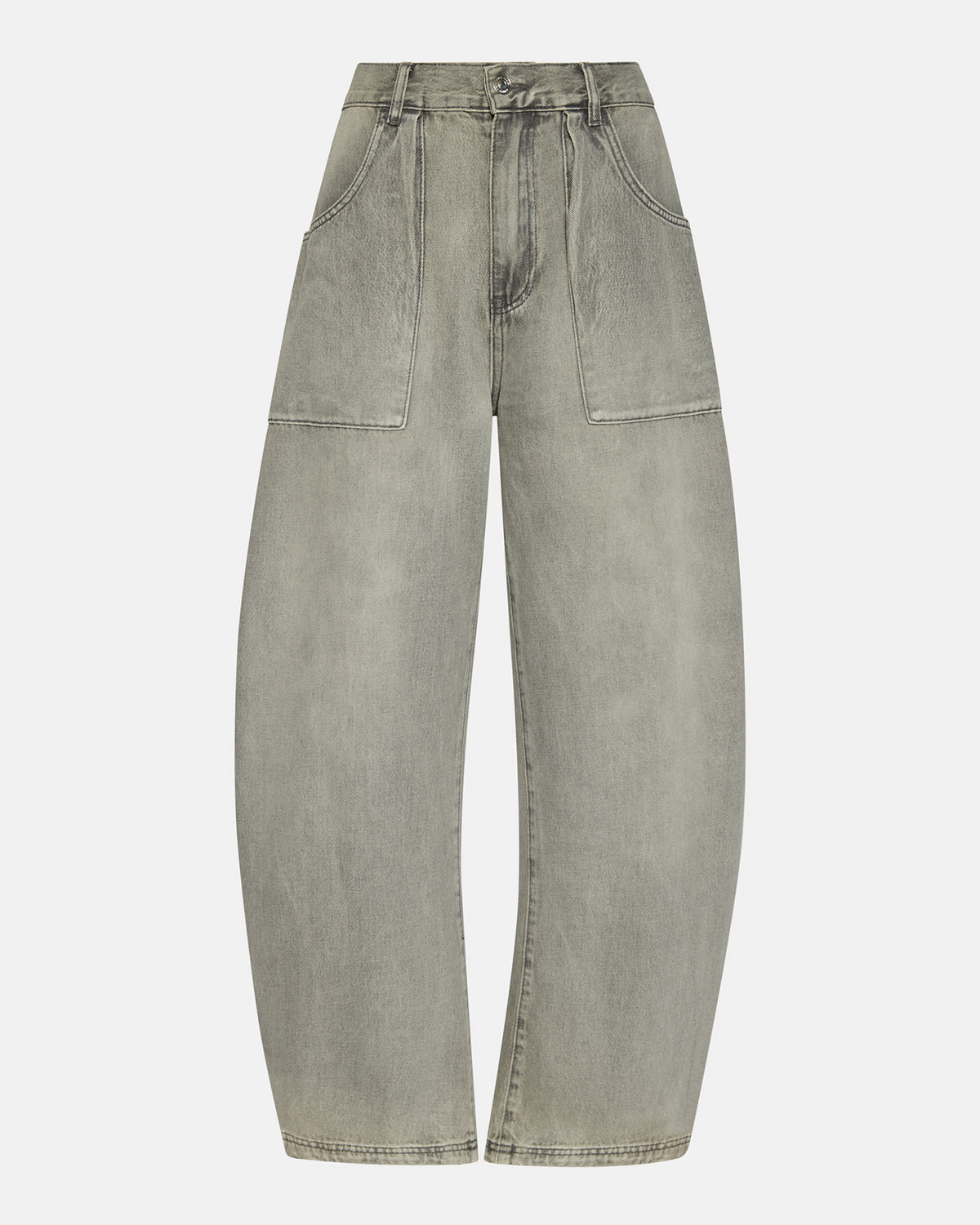 Steve Madden HANSEN Pant Light Grey | Women's Barrel Leg Pants