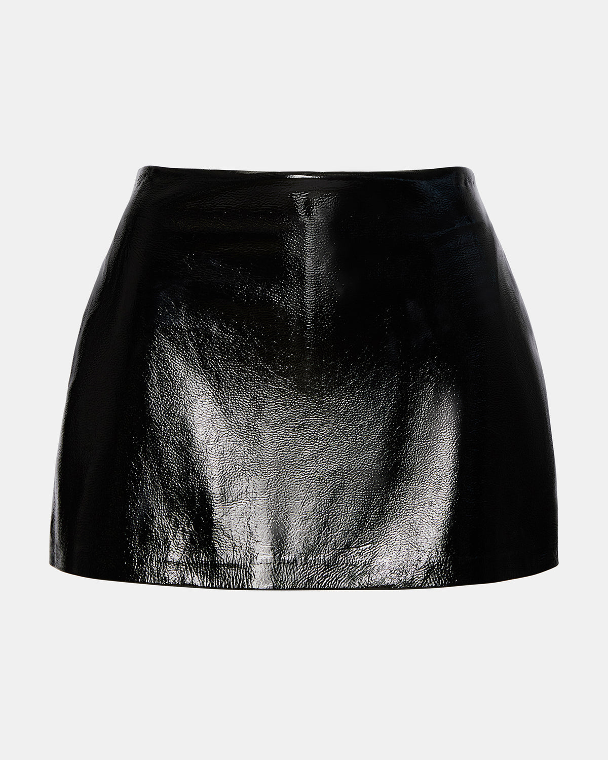 Steve Madden AVIVA Skirt Black | Women's Faux Leather Mini Skirt